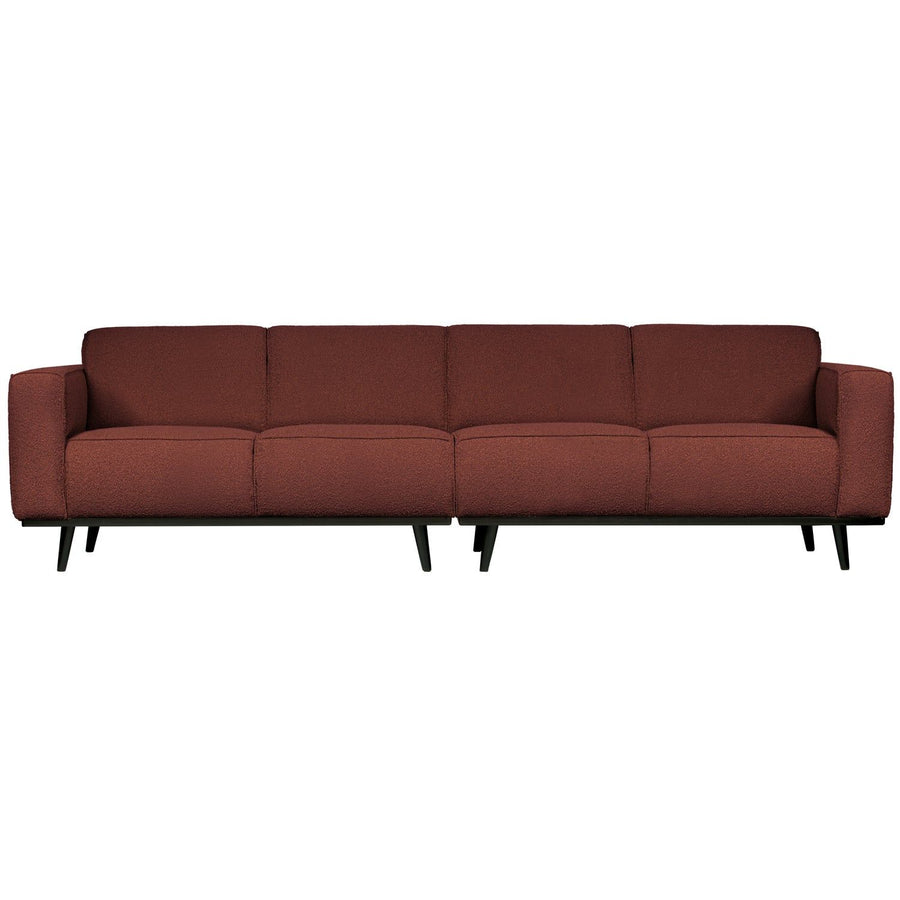 STATEMENT 4-ZITS BANK 280 CM BOUCLE KASTANJEBRUIN