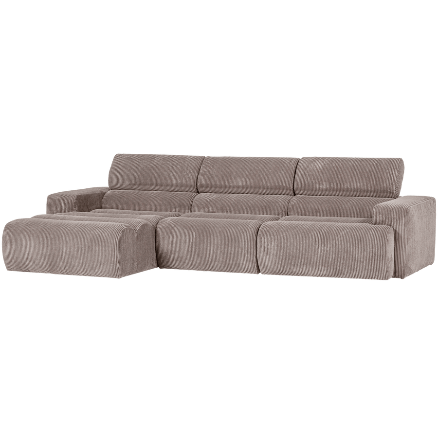 NOVI CHAISE LONGUE BANK LINKS RIBSTOF ZAND