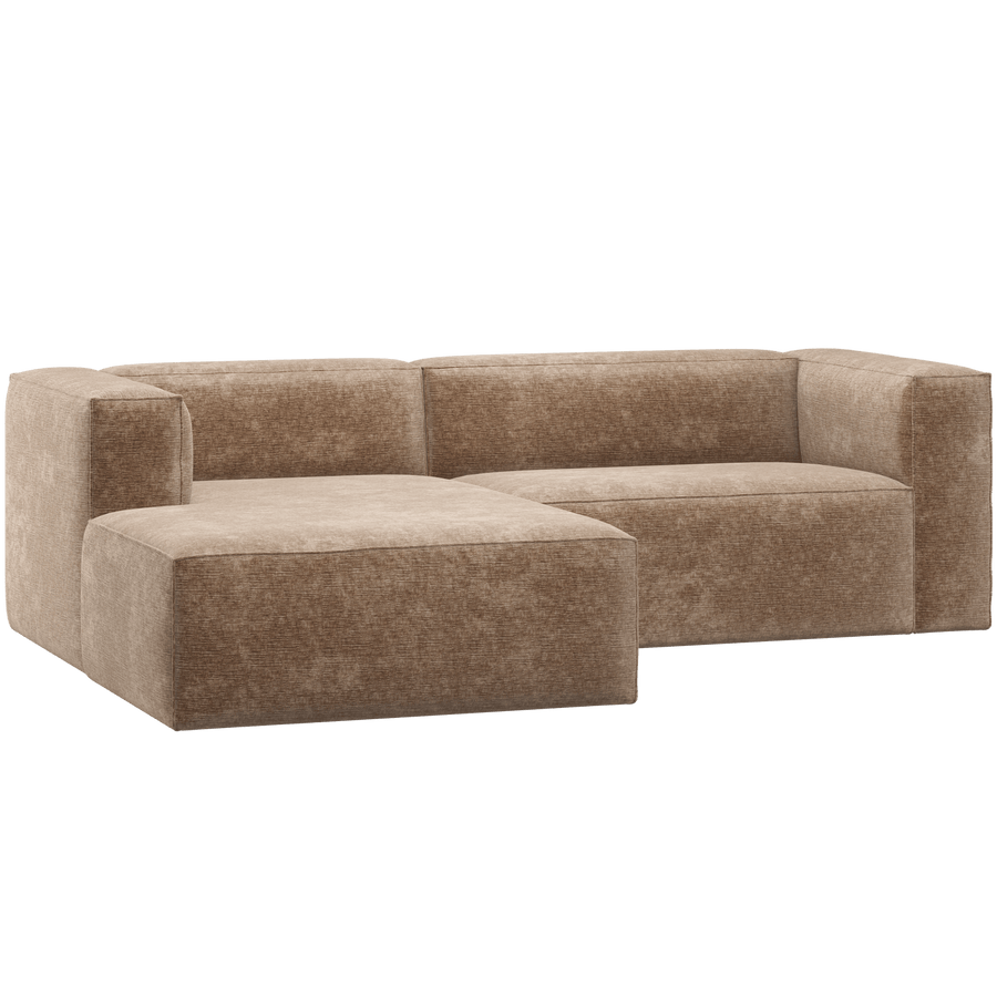 BEAN CHAISE LONGUE BANK LINKS CHENILLE VELVET TAUPE