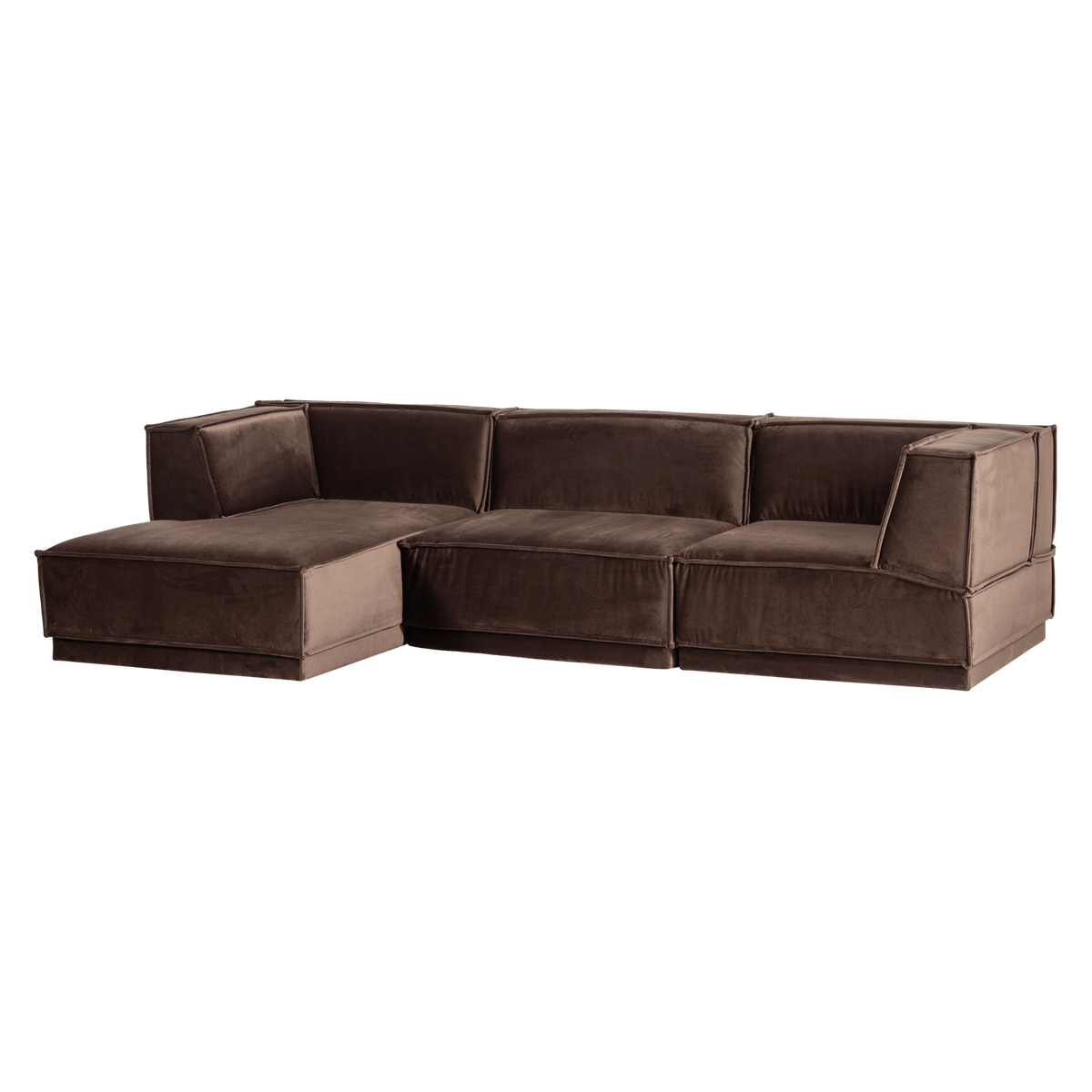 MANU CHAISE LONGUE BANK LINKS VELVET BRUIN [fsc]