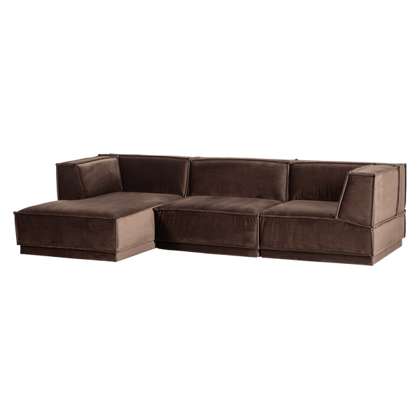 MANU CHAISE LONGUE BANK LINKS VELVET BRUIN [fsc]