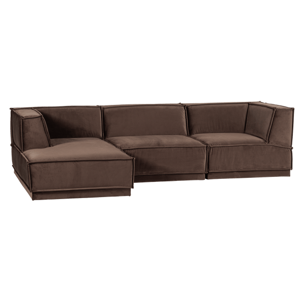 MANU CHAISE LONGUE BANK LINKS VELVET BRUIN [fsc]