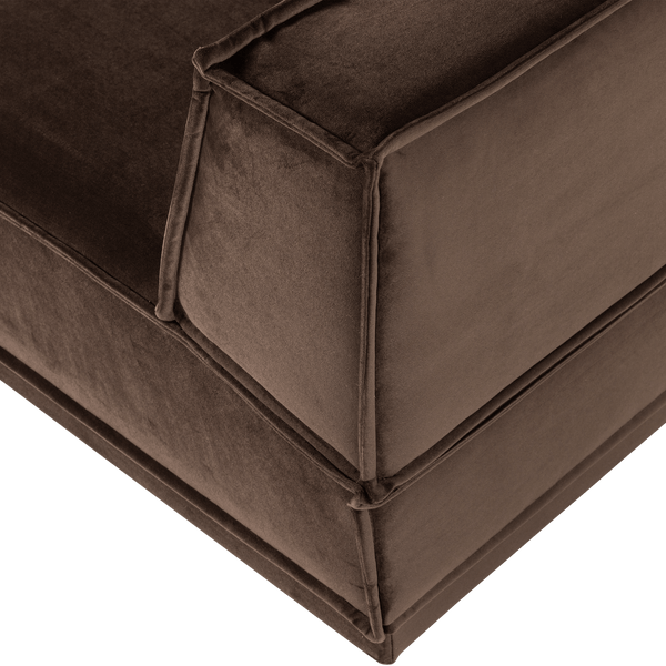 MANU CHAISE LONGUE BANK LINKS VELVET BRUIN [fsc]