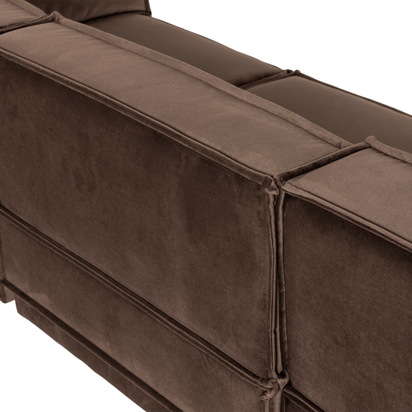 MANU CHAISE LONGUE BANK LINKS VELVET BRUIN [fsc]