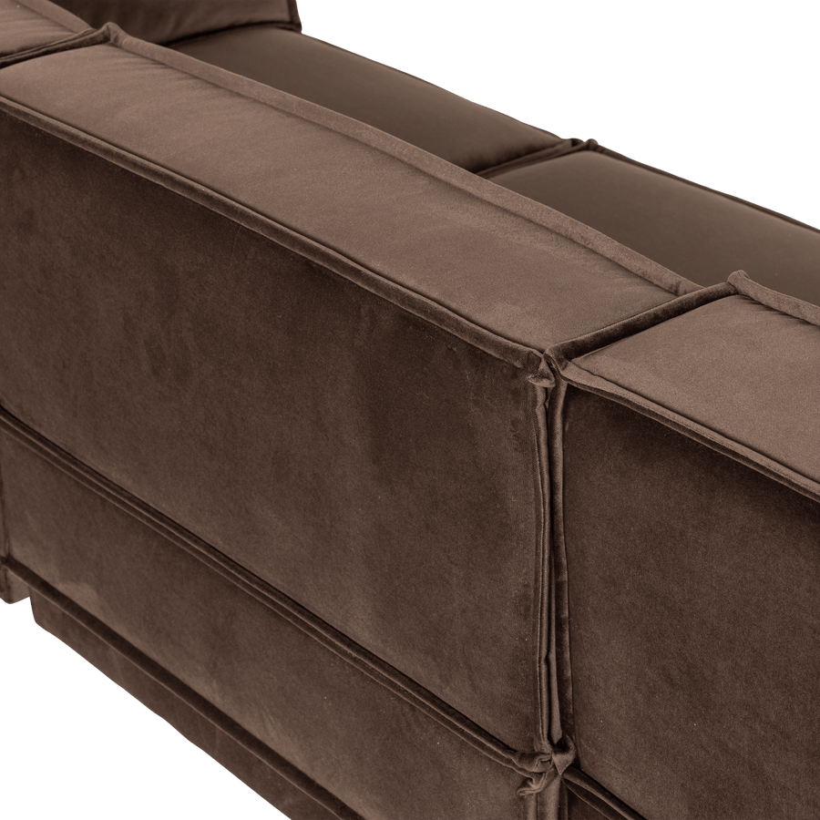 MANU CHAISE LONGUE BANK LINKS VELVET BRUIN [fsc]