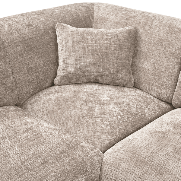 CLOUD HOEKBANK LINKS GEWEVEN CHENILLE NATUREL