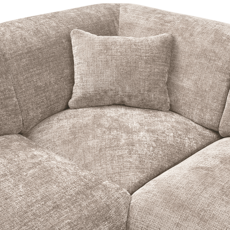 CLOUD HOEKBANK LINKS GEWEVEN CHENILLE NATUREL