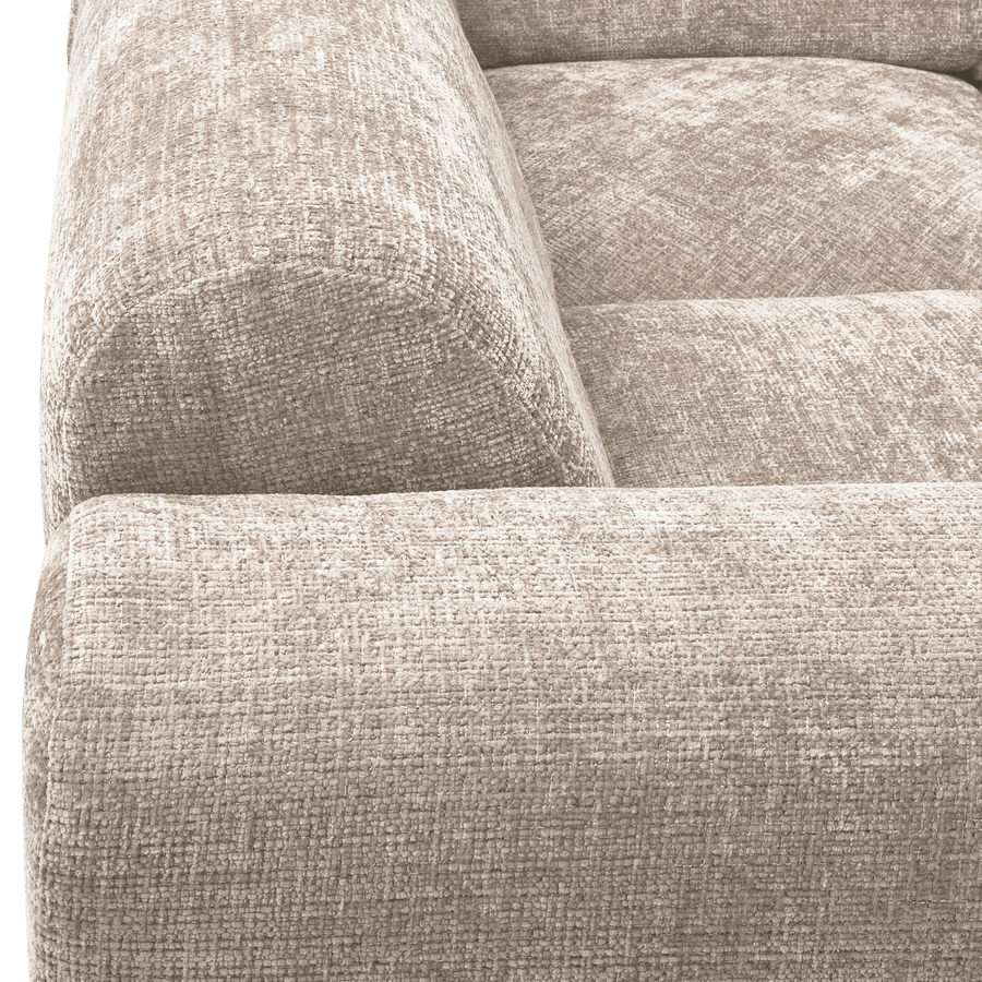 CLOUD HOEKBANK LINKS GEWEVEN CHENILLE NATUREL