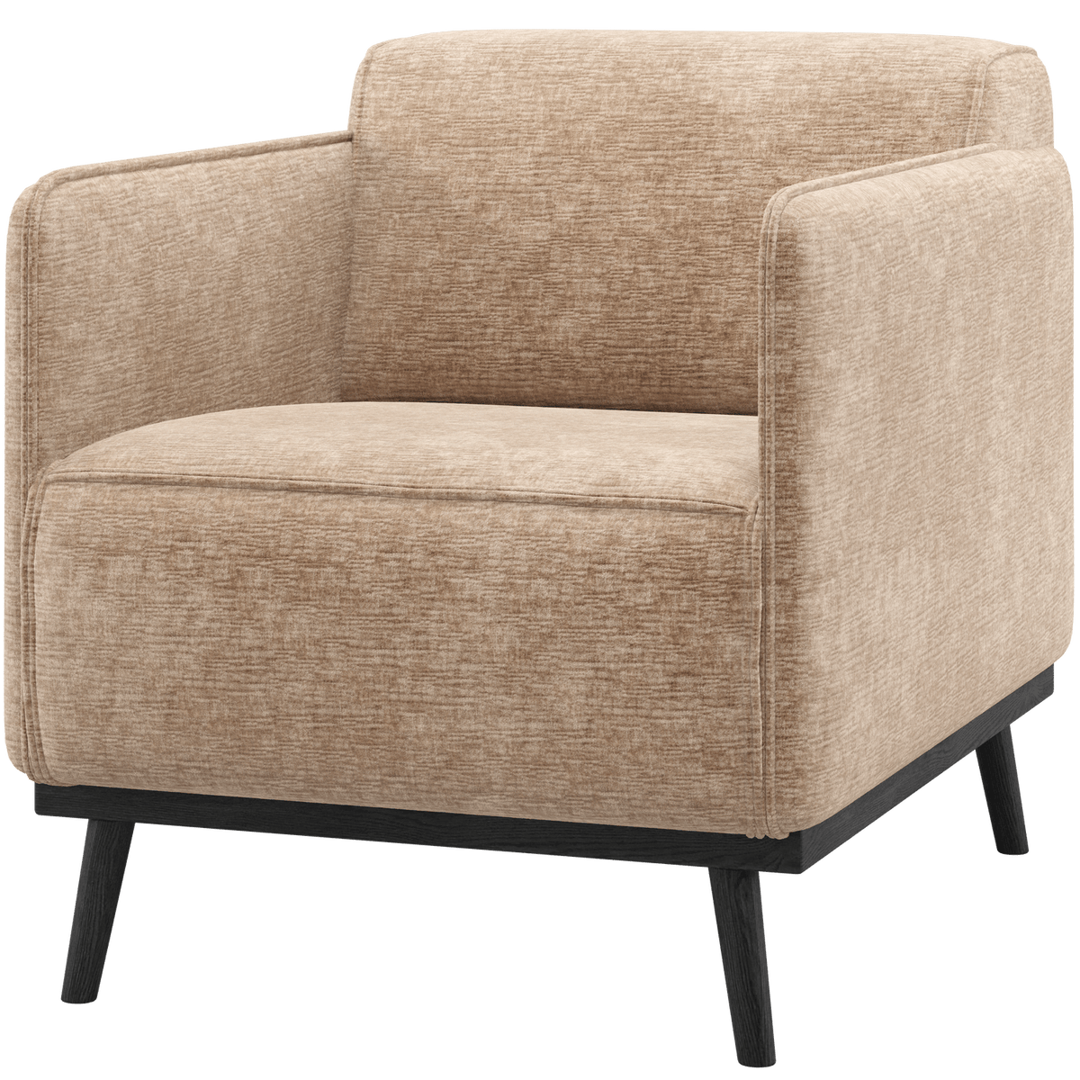 STATEMENT FAUTEUIL MET ARM CHENILLE VELVET PERZIKROZE