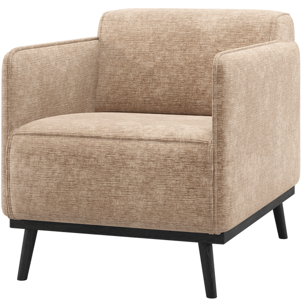 STATEMENT FAUTEUIL MET ARM CHENILLE VELVET PERZIKROZE