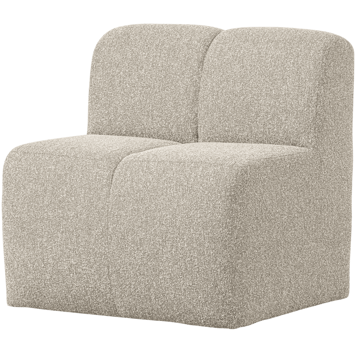 MOJO EETBANK 84 CM MET RUGLEUNING BOUCLE BEIGE MELANGE