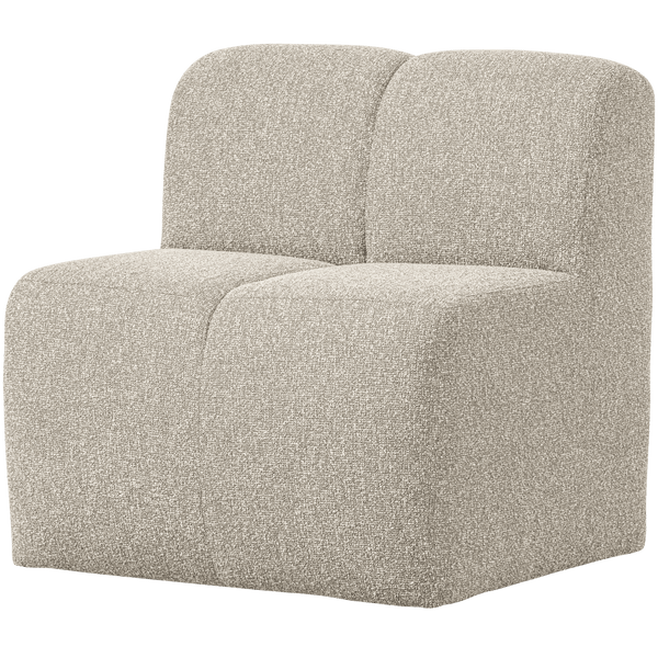 MOJO EETBANK 84 CM MET RUGLEUNING BOUCLE BEIGE MELANGE