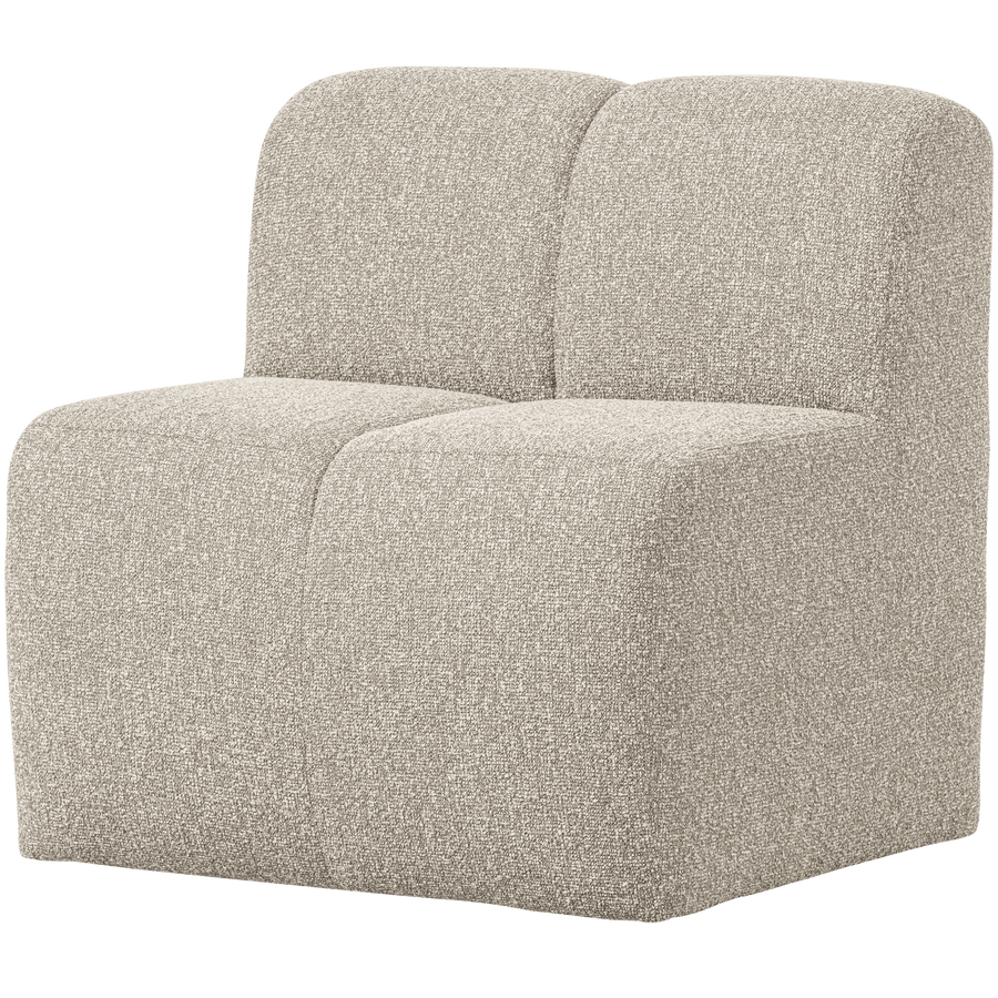 MOJO EETBANK 84 CM MET RUGLEUNING BOUCLE BEIGE MELANGE