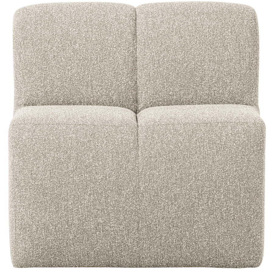 MOJO EETBANK 84 CM MET RUGLEUNING BOUCLE BEIGE MELANGE