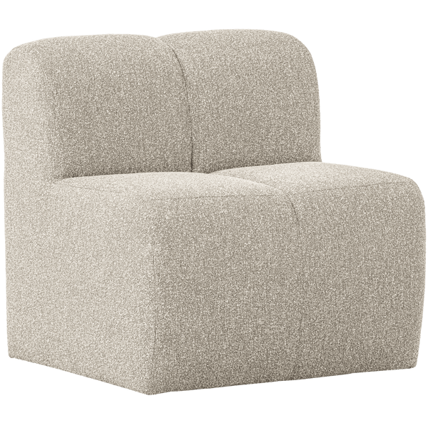MOJO EETBANK 84 CM MET RUGLEUNING BOUCLE BEIGE MELANGE