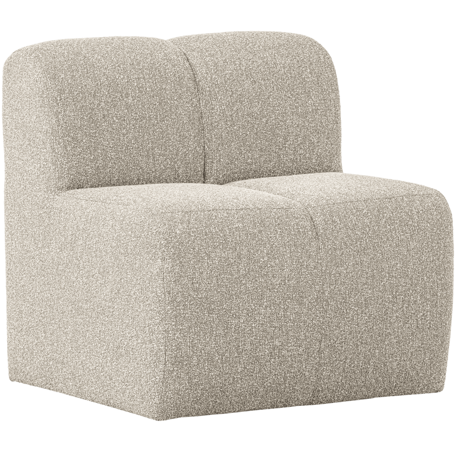 MOJO EETBANK 84 CM MET RUGLEUNING BOUCLE BEIGE MELANGE