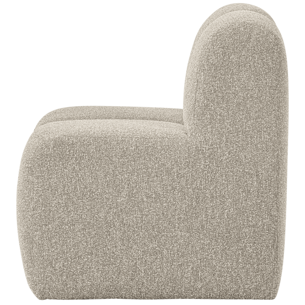 MOJO EETBANK 84 CM MET RUGLEUNING BOUCLE BEIGE MELANGE