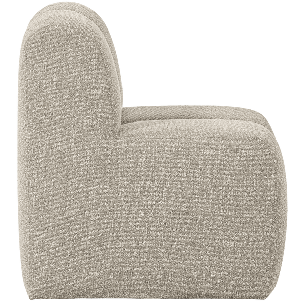 MOJO EETBANK 84 CM MET RUGLEUNING BOUCLE BEIGE MELANGE