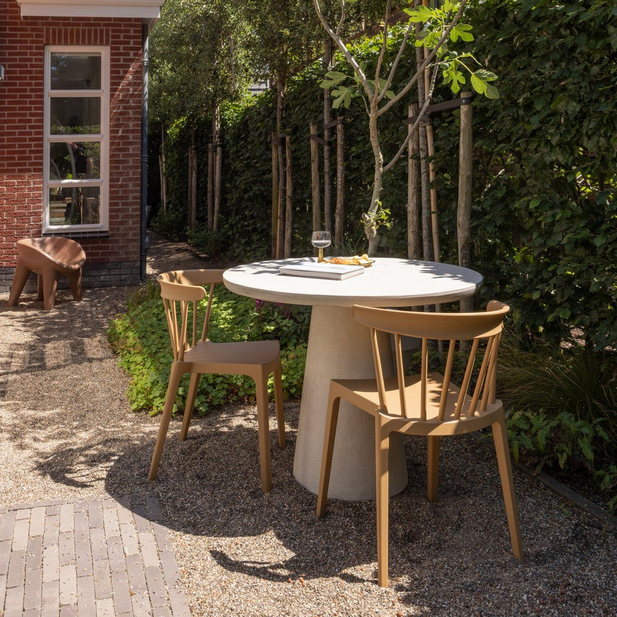 BLISS TUINSTOEL MET SPIJLEN KARAMEL MELANGE
