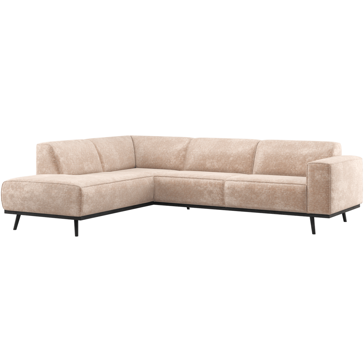 STATEMENT HOEKBANK LINKS CHENILLE VELVET NATUREL