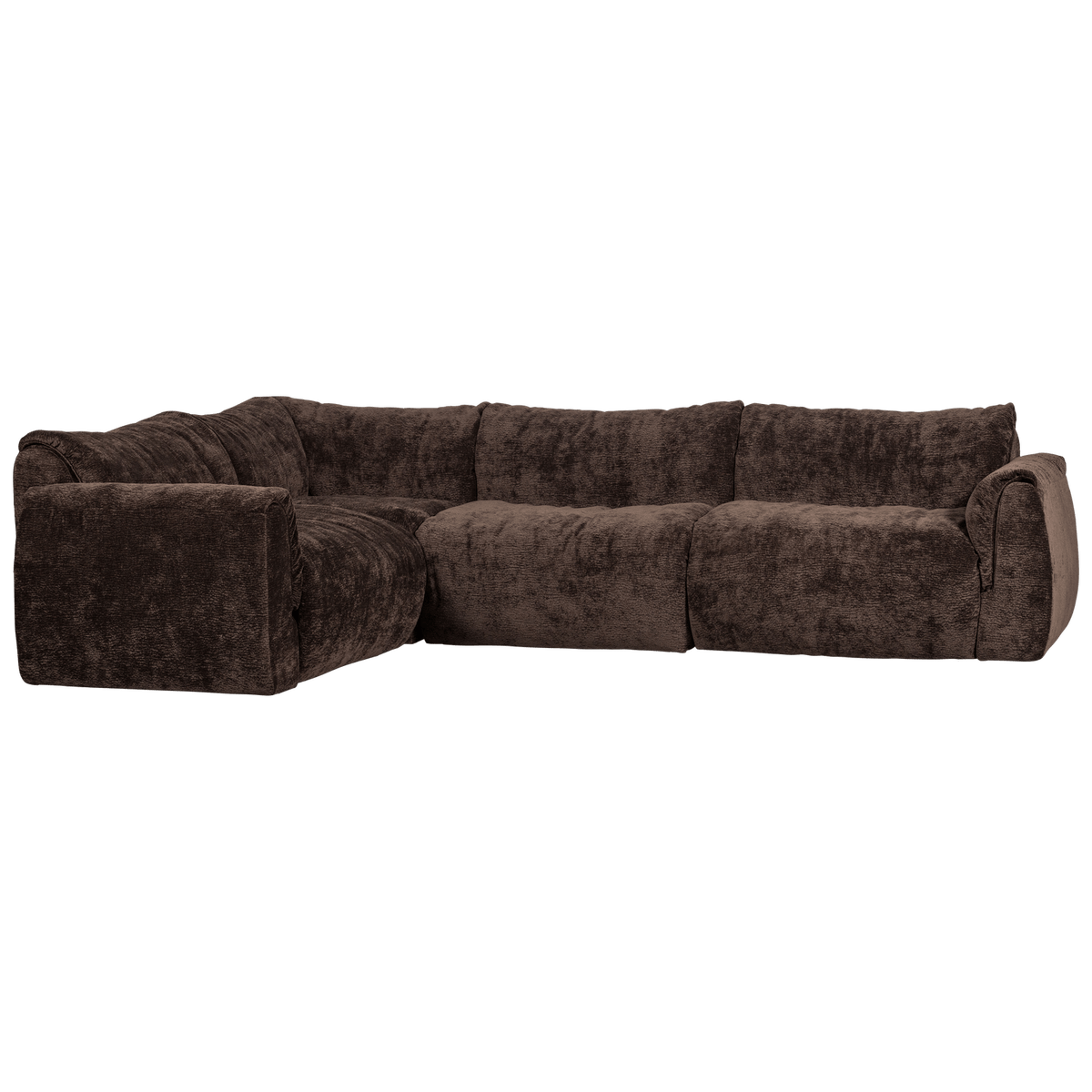 BAGGY HOEKBANK LINKS 3D CHENILLE DONKERBRUIN