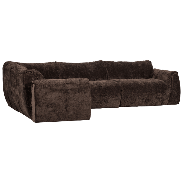 BAGGY HOEKBANK LINKS 3D CHENILLE DONKERBRUIN