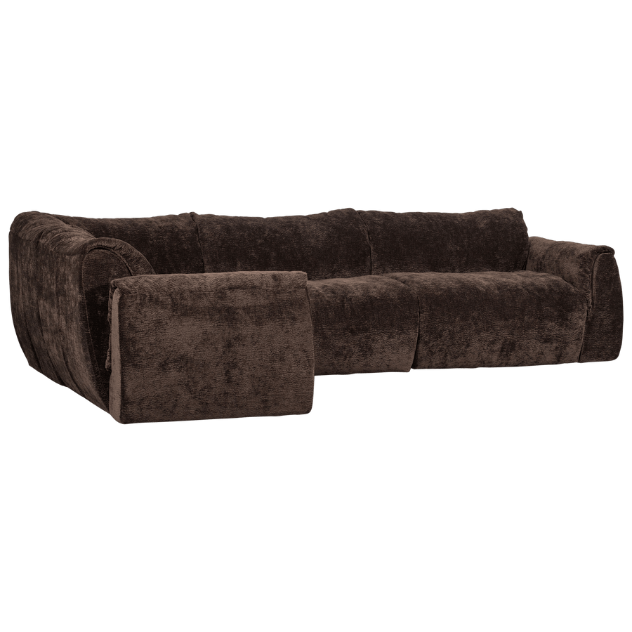 BAGGY HOEKBANK LINKS 3D CHENILLE DONKERBRUIN