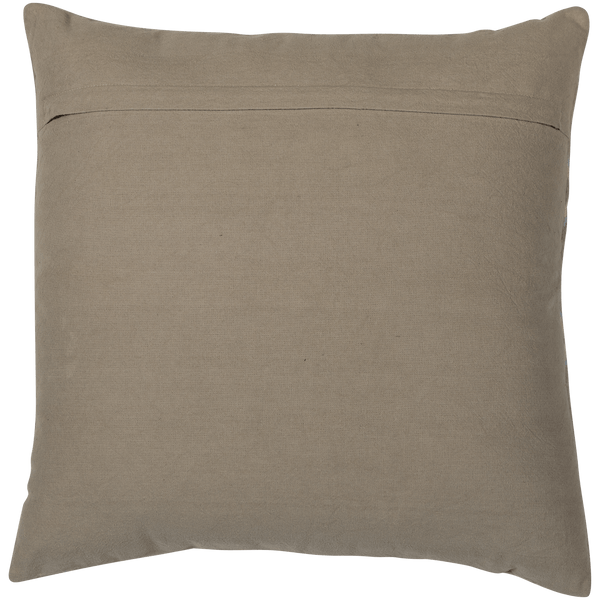 LAON Kussen VELVET NATUREL/BLAUW - SET VAN 3