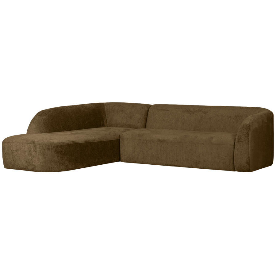 SLOPING HOEKBANK LINKS STRUCTURE VELVET BRASS