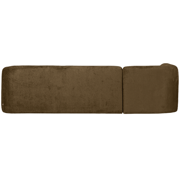 SLOPING HOEKBANK LINKS STRUCTURE VELVET BRASS