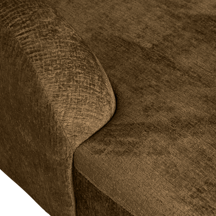 SLOPING HOEKBANK LINKS STRUCTURE VELVET BRASS