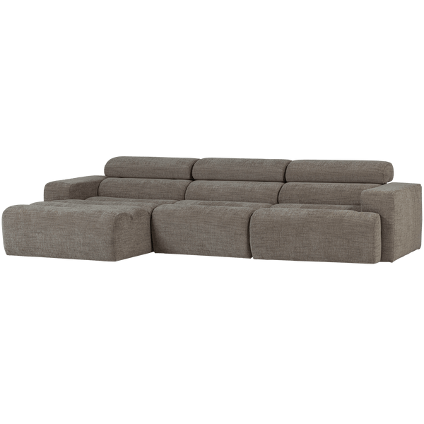 NOVI CHAISE LONGUE BANK LINKS GRIJS MELANGE