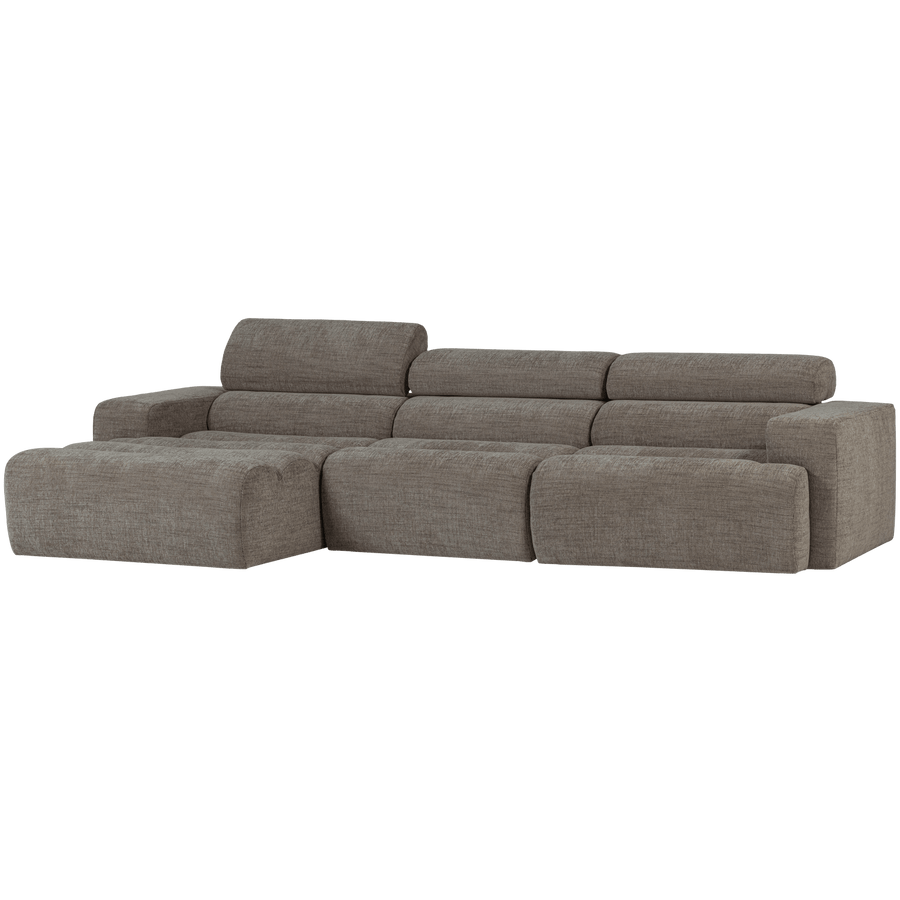 NOVI CHAISE LONGUE BANK LINKS GRIJS MELANGE