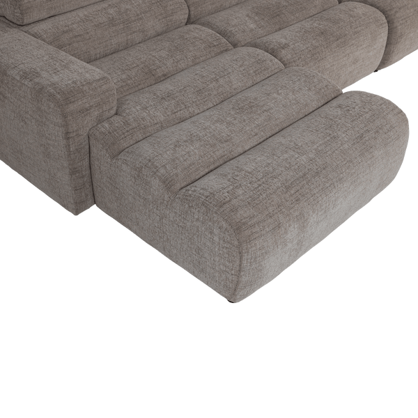 NOVI CHAISE LONGUE BANK LINKS GRIJS MELANGE