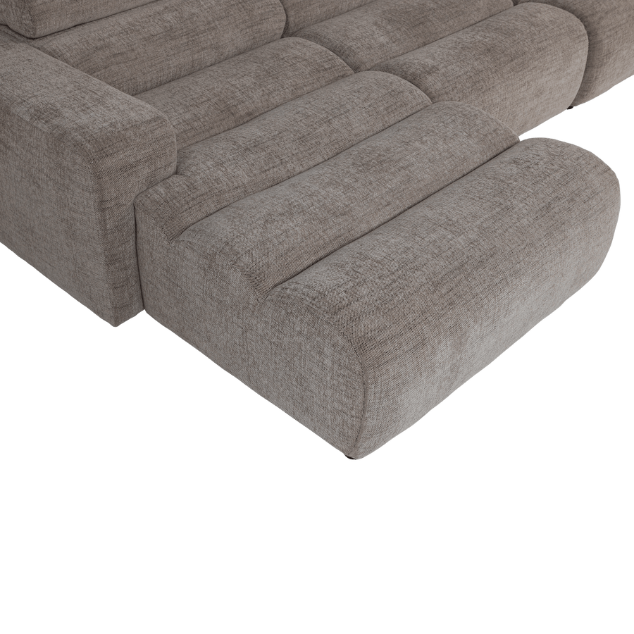 NOVI CHAISE LONGUE BANK LINKS GRIJS MELANGE