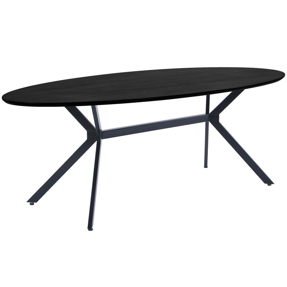 BRUNO EETTAFEL OVAAL MDF ZWART 220X100 CM