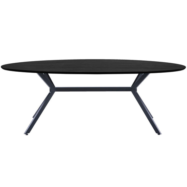 BRUNO EETTAFEL OVAAL MDF ZWART 220X100 CM