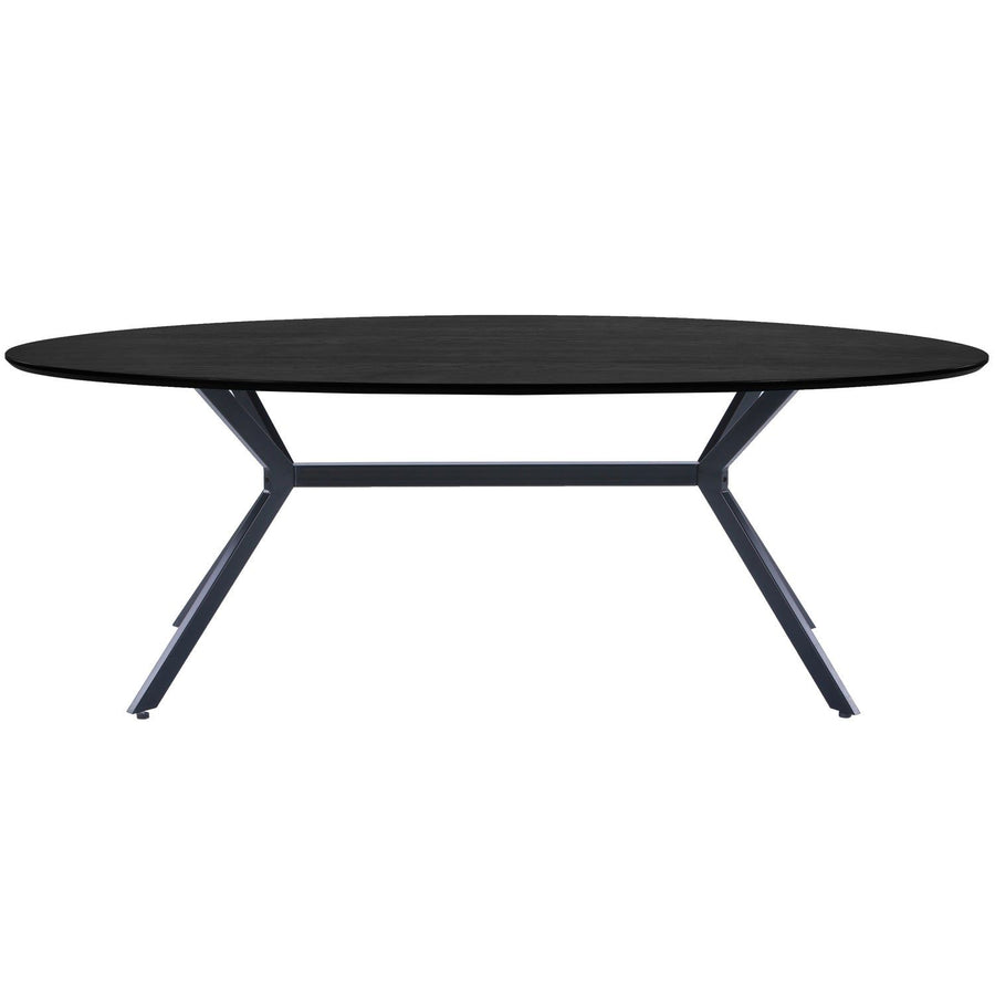 BRUNO EETTAFEL OVAAL MDF ZWART 220X100 CM