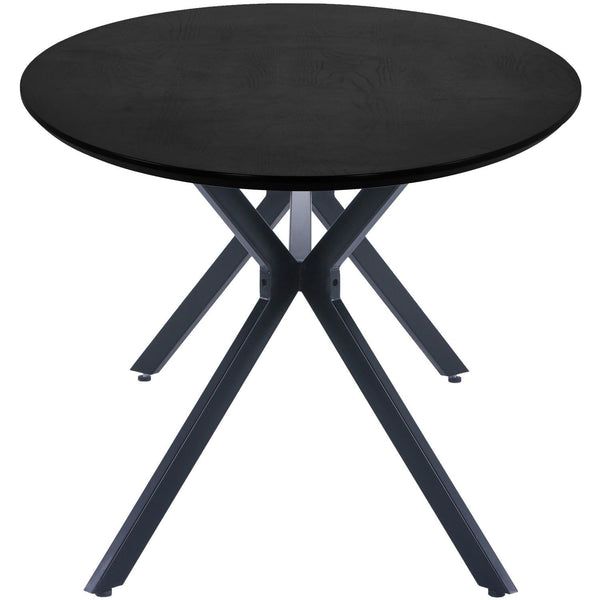 BRUNO EETTAFEL OVAAL MDF ZWART 220X100 CM