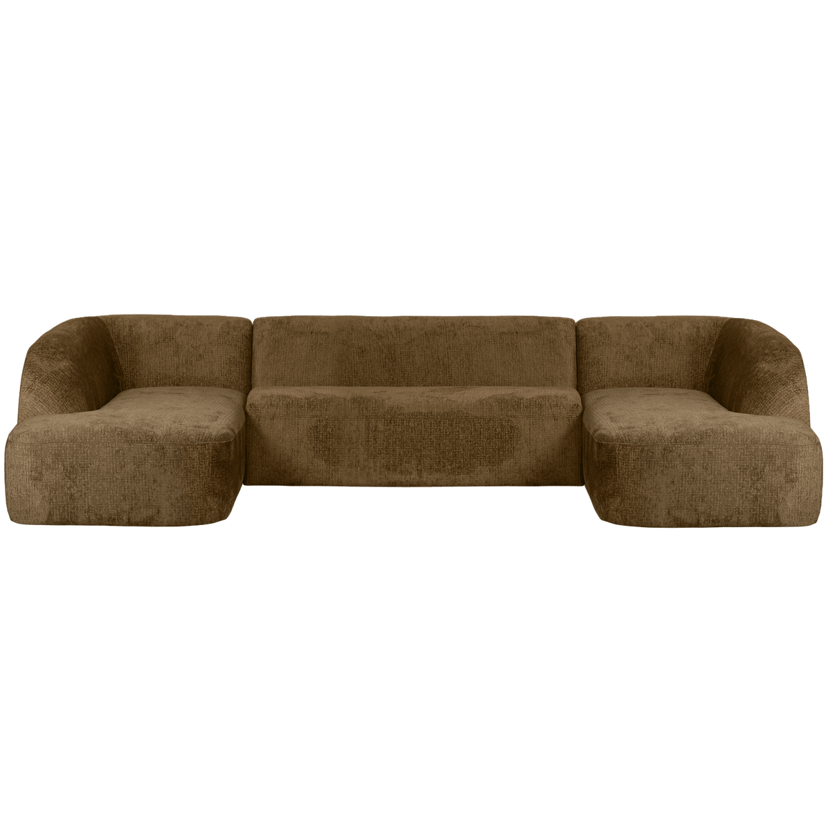 SLOPING U-VORM BANK STRUCTURE VELVET BRASS