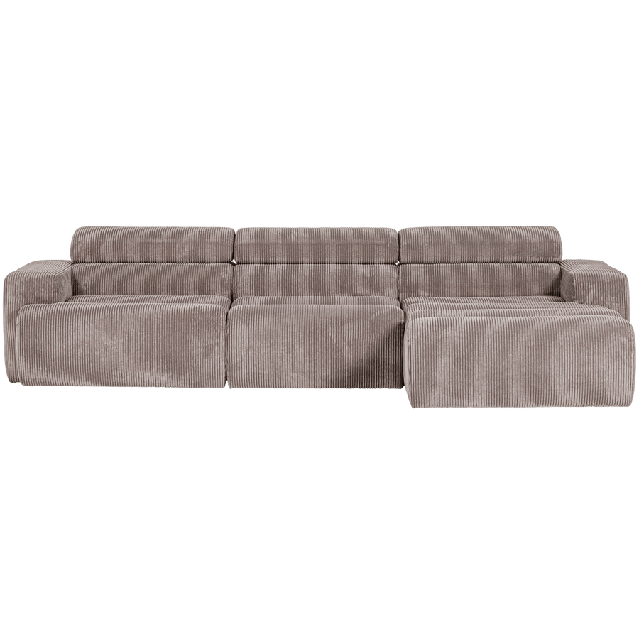 NOVI CHAISE LONGUE BANK RECHTS RIBSTOF ZAND