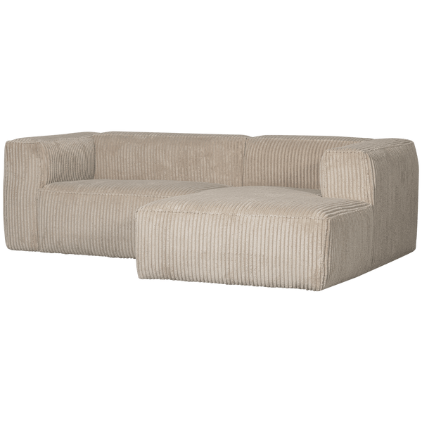 BEAN CHAISE LONGUE BANK RECHTS RIBSTOF TRAVERTIN