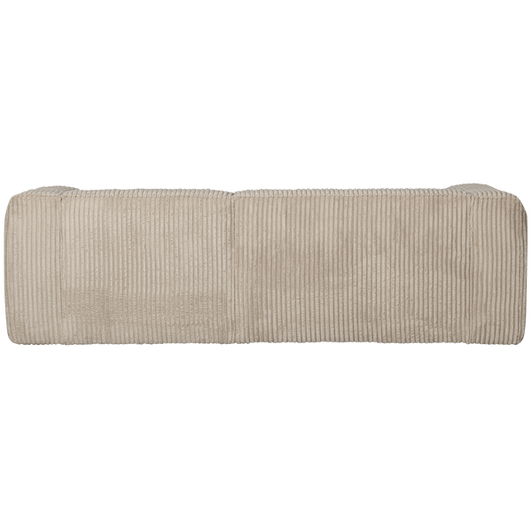 BEAN CHAISE LONGUE BANK RECHTS RIBSTOF TRAVERTIN