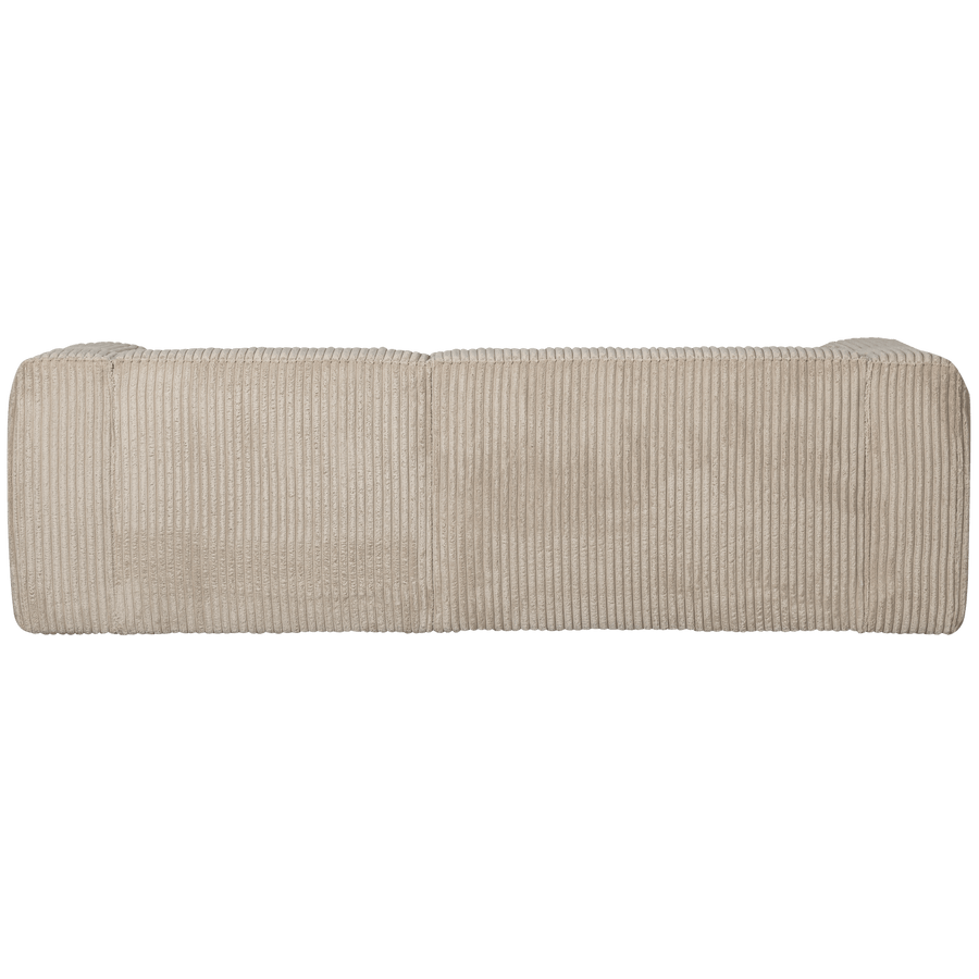 BEAN CHAISE LONGUE BANK RECHTS RIBSTOF TRAVERTIN