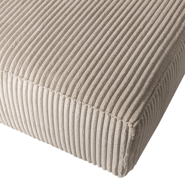 BEAN CHAISE LONGUE BANK RECHTS RIBSTOF TRAVERTIN