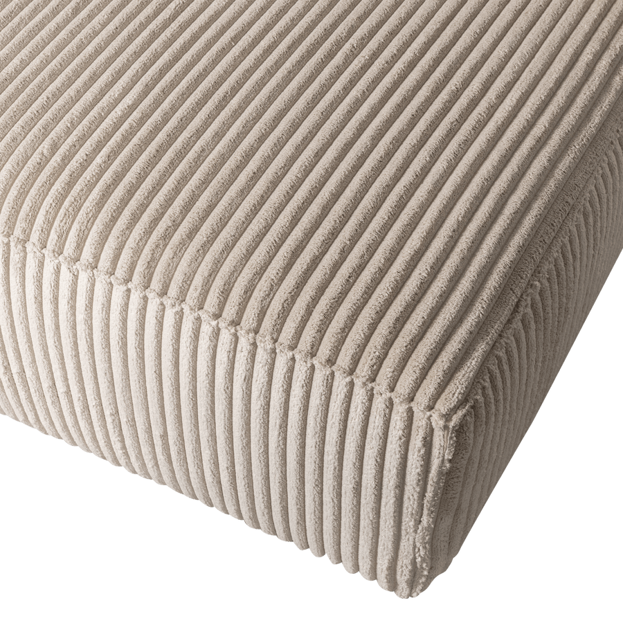BEAN CHAISE LONGUE BANK RECHTS RIBSTOF TRAVERTIN