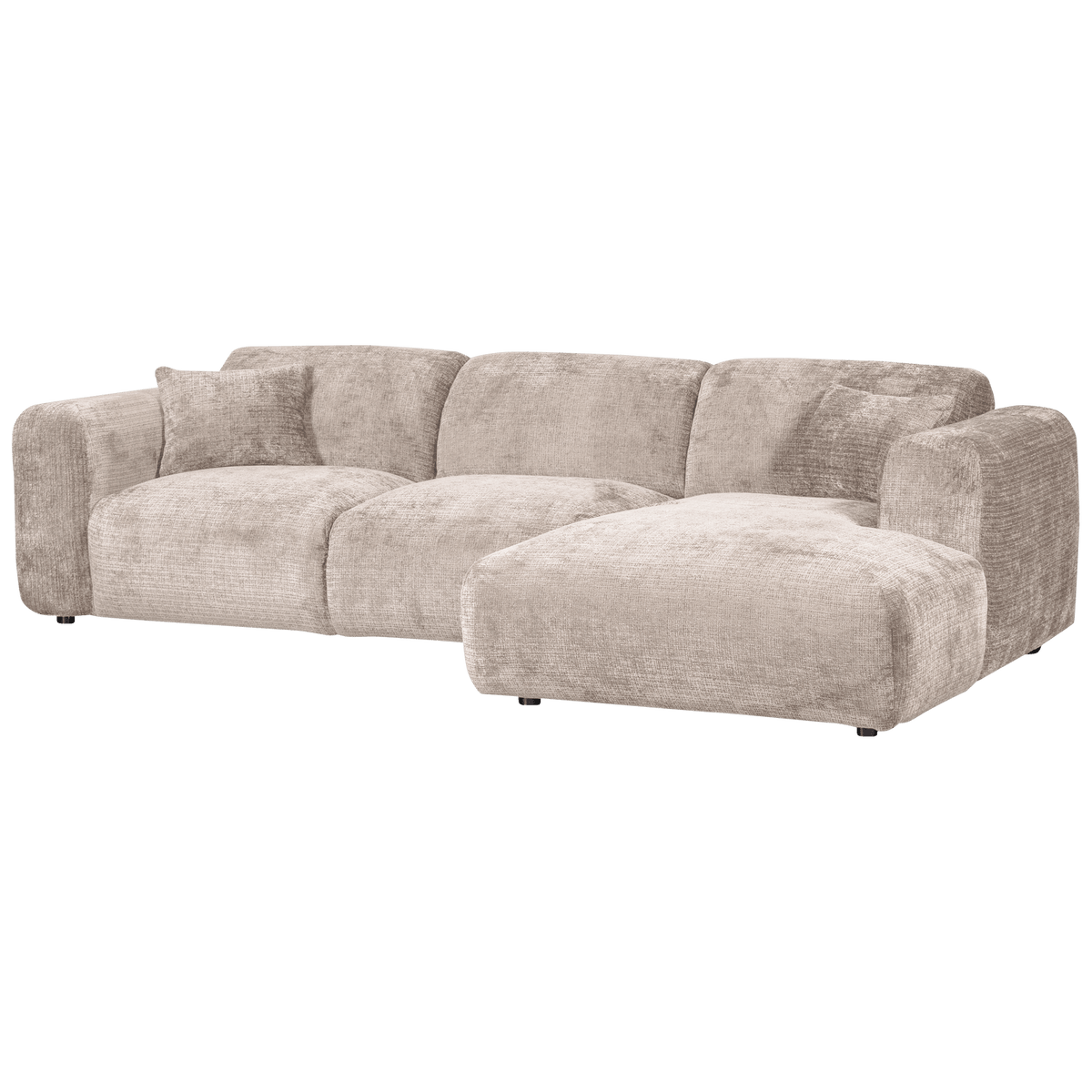 CLOUD CHAISE LONGUE BANK RECHTS CHENILLE NATUREL
