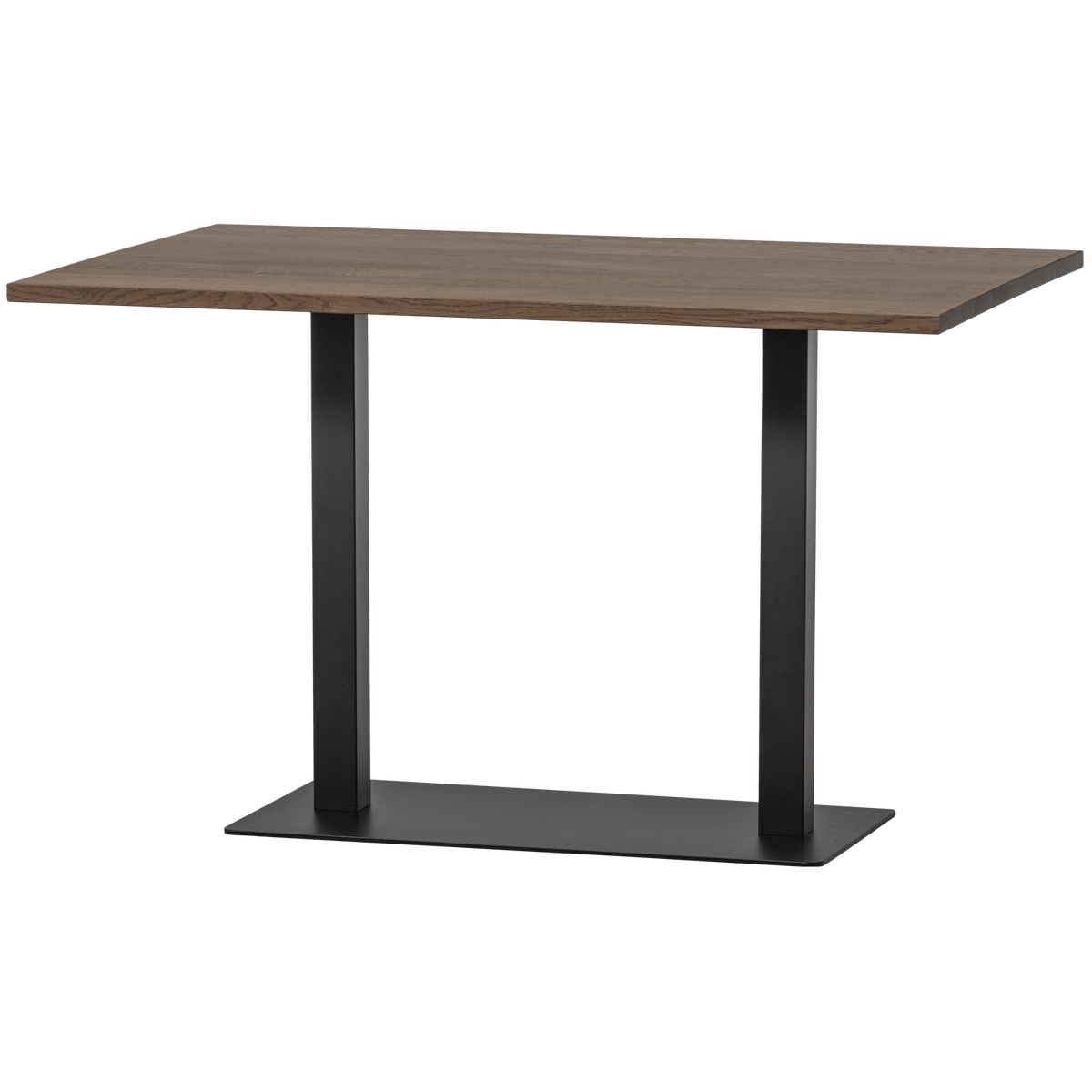 BISTRO DUBBELE VIERKANTE BUISVOET METAAL MATZWART 72X80X40CM