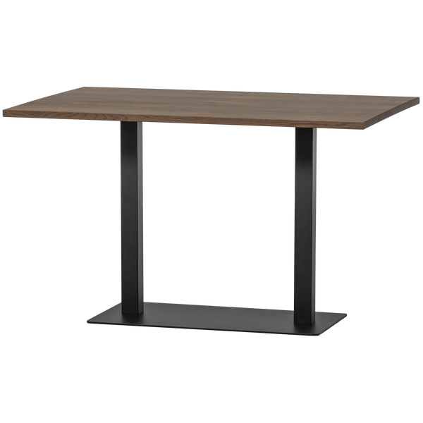 BISTRO DUBBELE VIERKANTE BUISVOET METAAL MATZWART 72X80X40CM