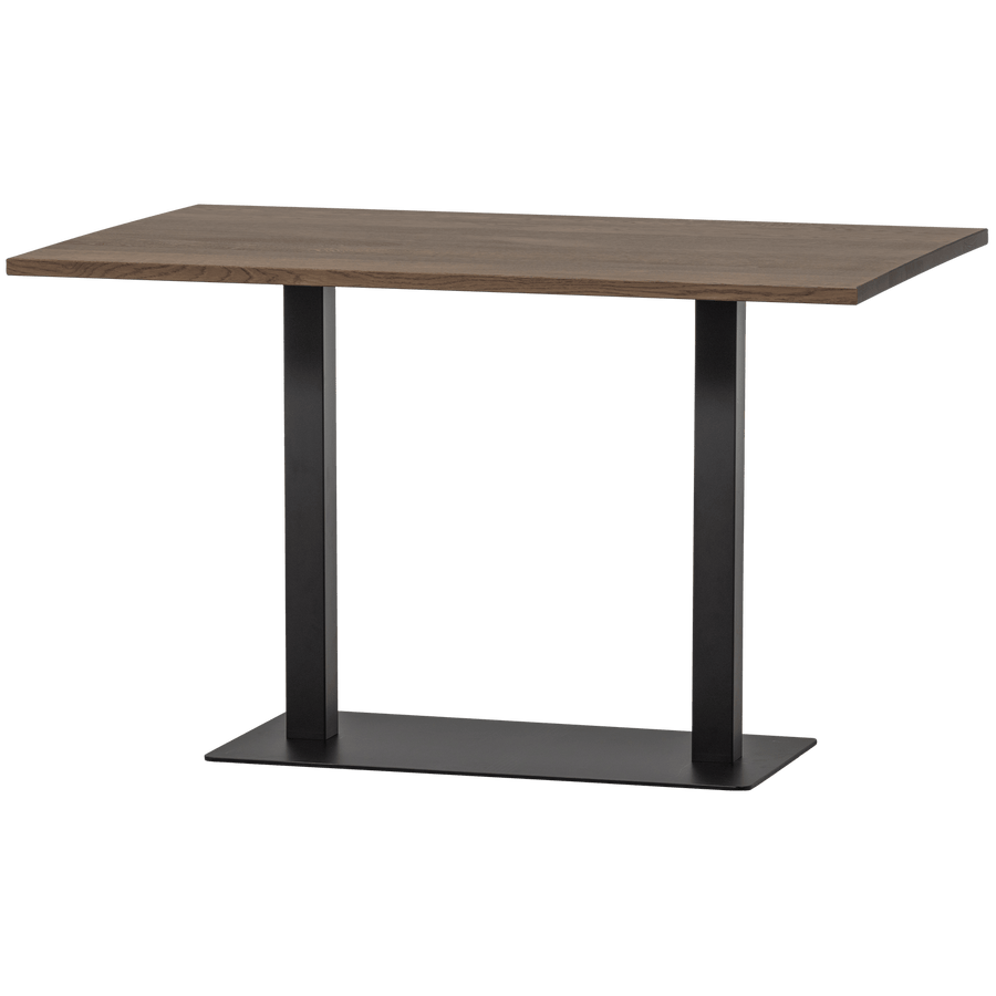BISTRO DUBBELE VIERKANTE BUISVOET METAAL MATZWART 72X80X40CM